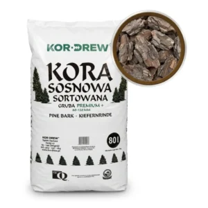 Kora sosnowa dekoracyjna Premium 80–120 mm – selekcjonowana kora ogrodowa